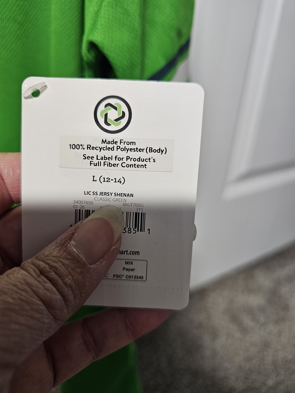 BNWT Shenanigans 89 Green Sports Jersey - Picture 3 of 5